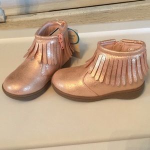 NWT Carter’s Metallic Rose Gold Boots